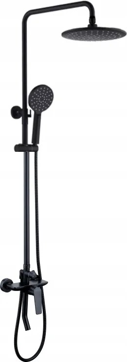 Fali Zuhany Szett Fekete Matt Króm