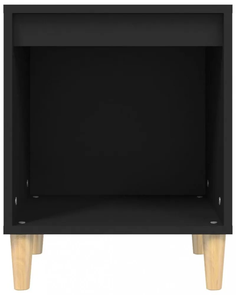 fekete szerelt fa éjjeliszekrény 40 x 35 x 50 cm