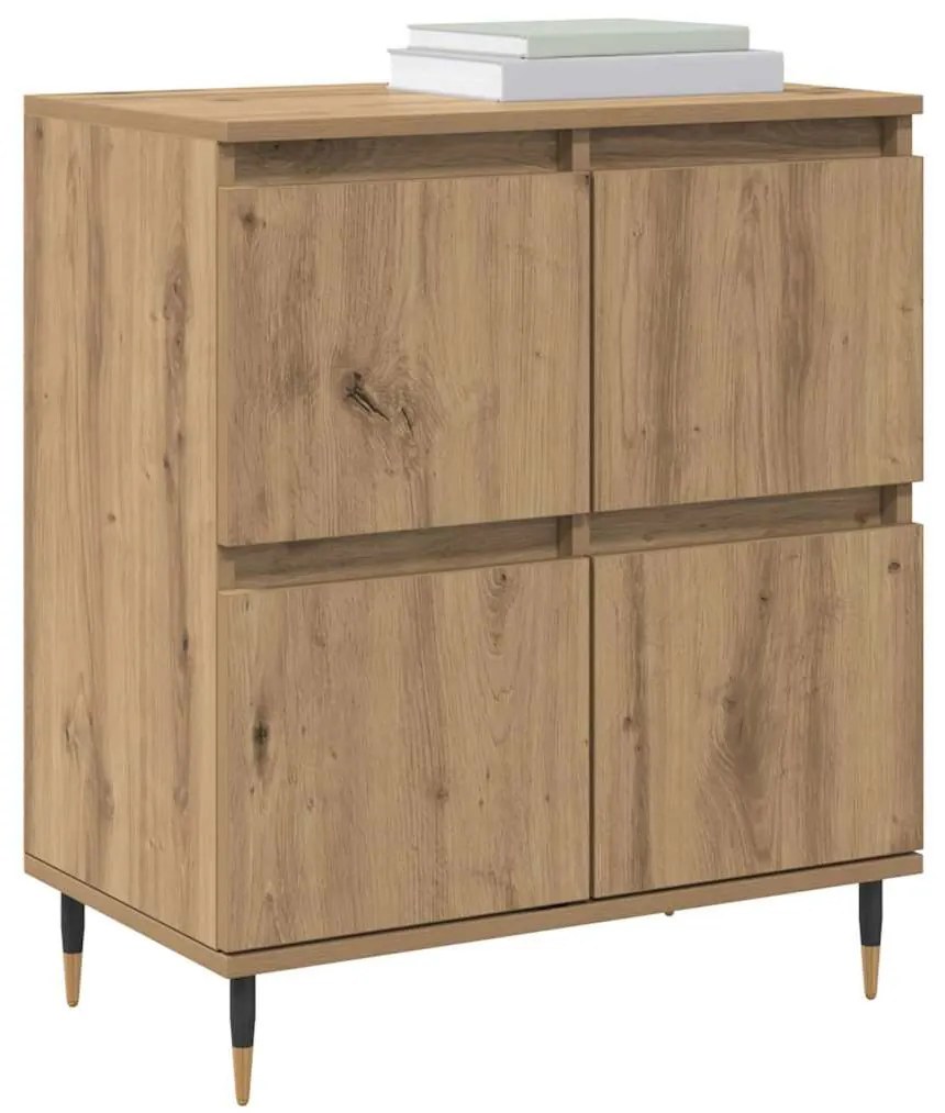 Oldalszekrények 2 pcs kézműves tölgy 120 x 35 x 70 cm Faanyag
