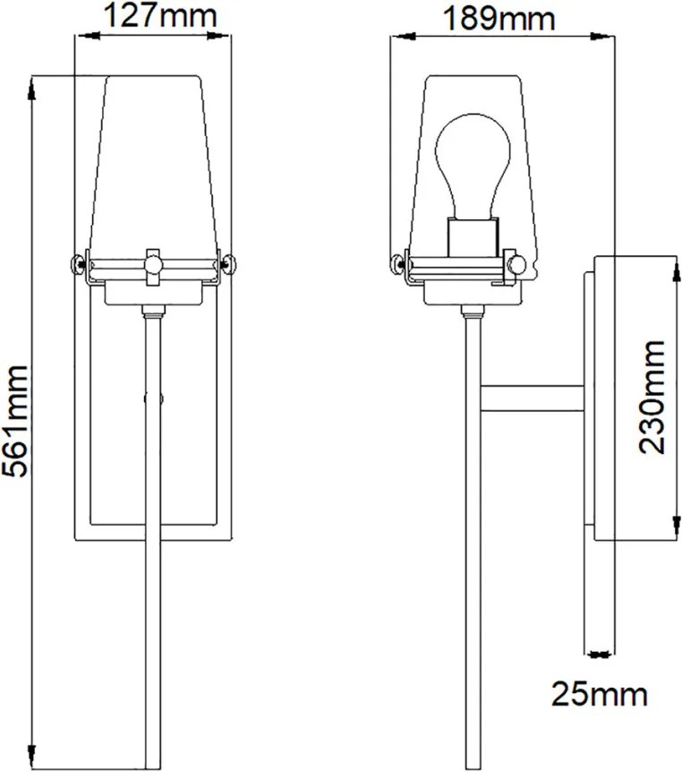 Elstead Lighting ALTON KL-ALTON1-BATH-CH Fali lámpa 1x40W/E27