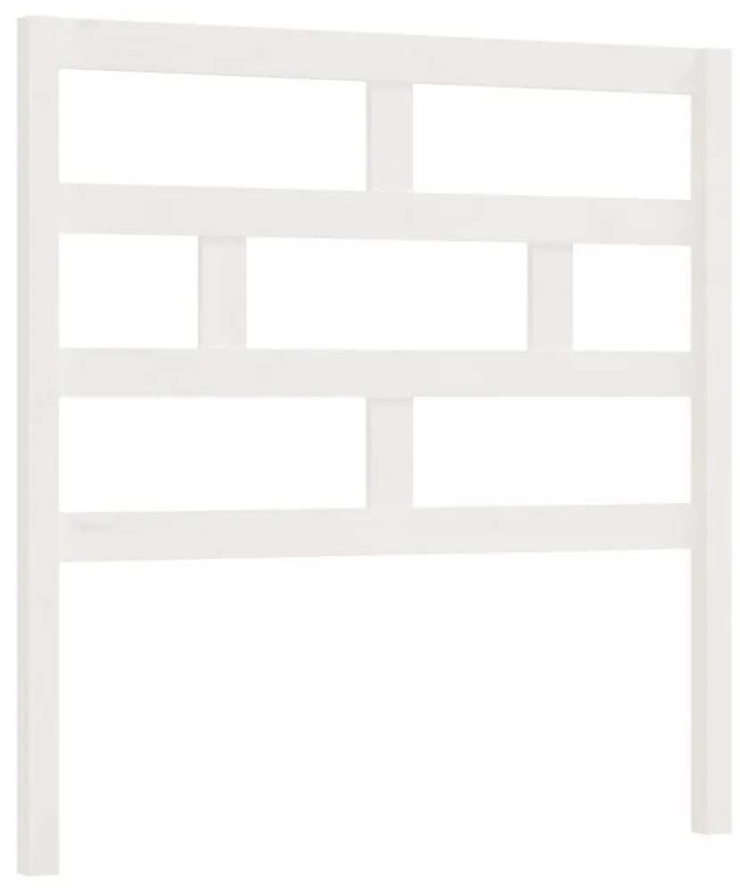 fehér tömör fenyőfa ágyfejtámla 96 x 4 x 100 cm