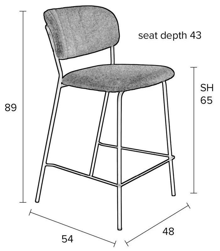 Jolien alacsony design bárszék