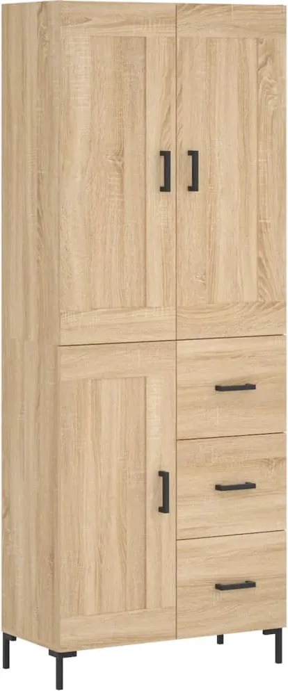 vidaXL sonoma tölgy szerelt fa magasszekrény 69,5 x 34 x 180 cm