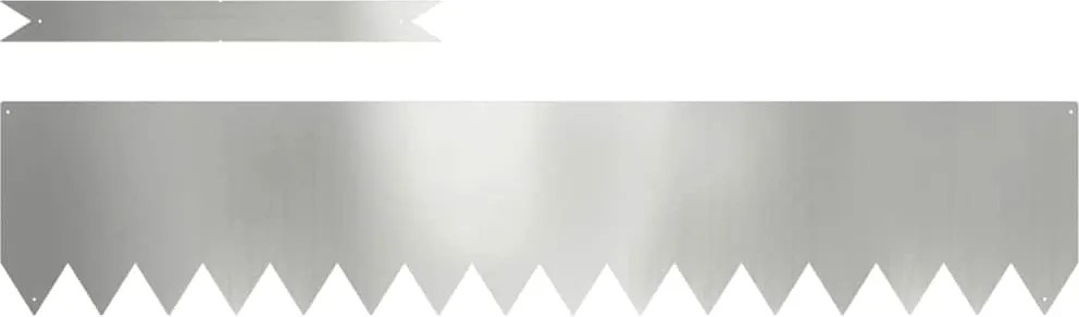 vidaXL Fűszegélyezés 50 pcs Ezüst 100 x 0.05 x 20 cm Horganyzott acél