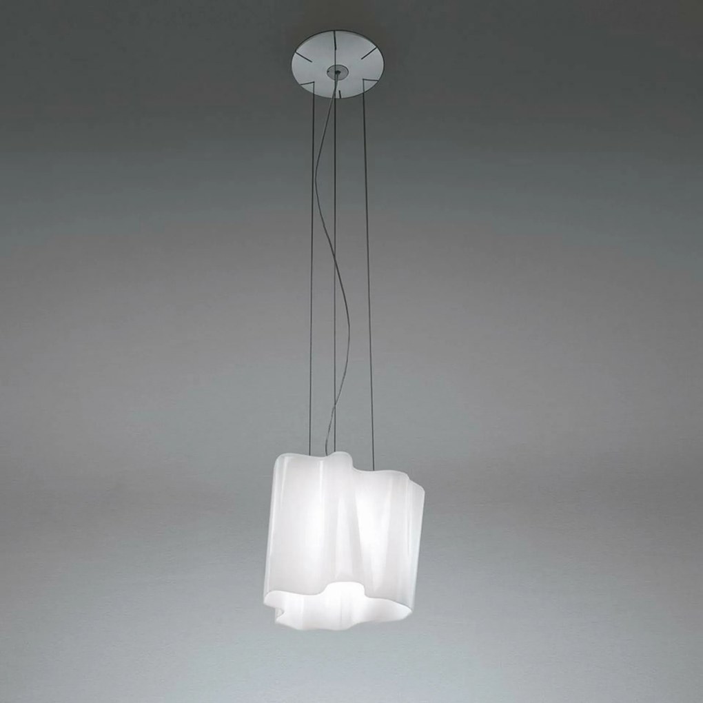 Artemide Logico függeszték füst diffúzorral, fúvott üveg, E27, 116W