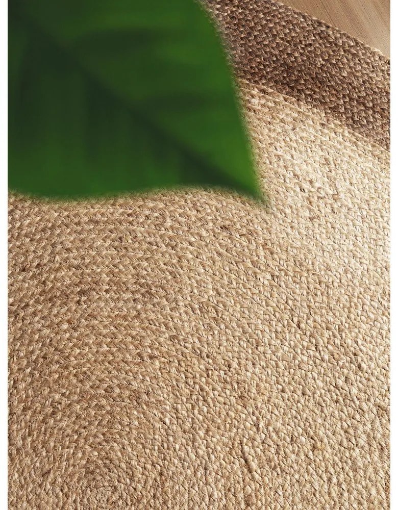 Szürkésbézs kétoldalas kézi szövésű kerek juta szőnyeg ø 160 cm Jutta Greige – Hanse Home