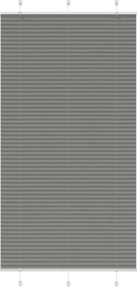 vidaXL pliszírozott redőny antracit 105x200 cm szövetszélesség 104,4cm