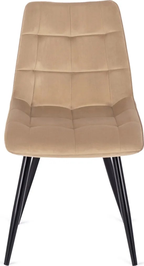Szék bézs színben, bársony kárpittal RIO