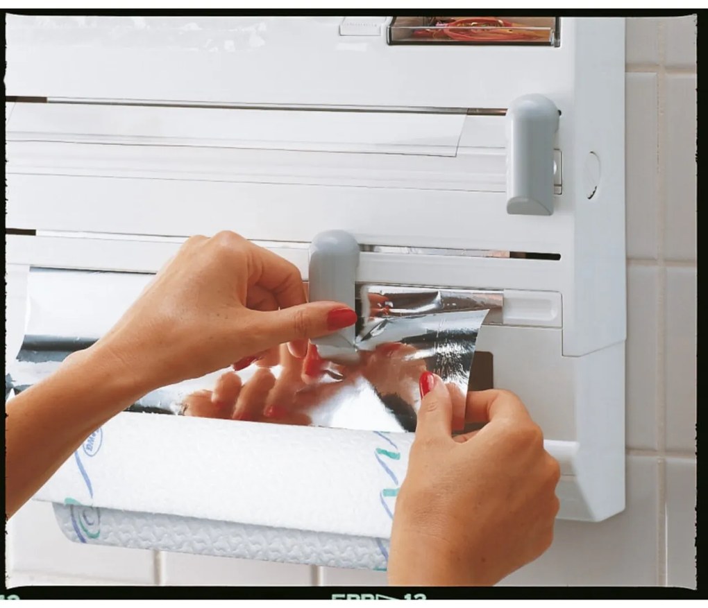 Papírtekercsek / alumínium fólia / műanyag fólia támogatása, Leifheit, Parat Plus, műanyag, fehér