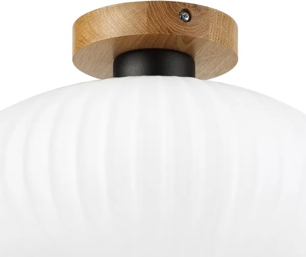 Mennyezeti lámpa HARMA WOOD 1xE27/15W/230V tölgy/fehér Ø 30 cm