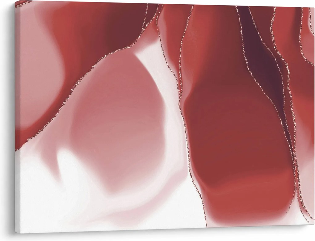 Kép - Piros absztrakt virág N⁰3 (70x50 cm)