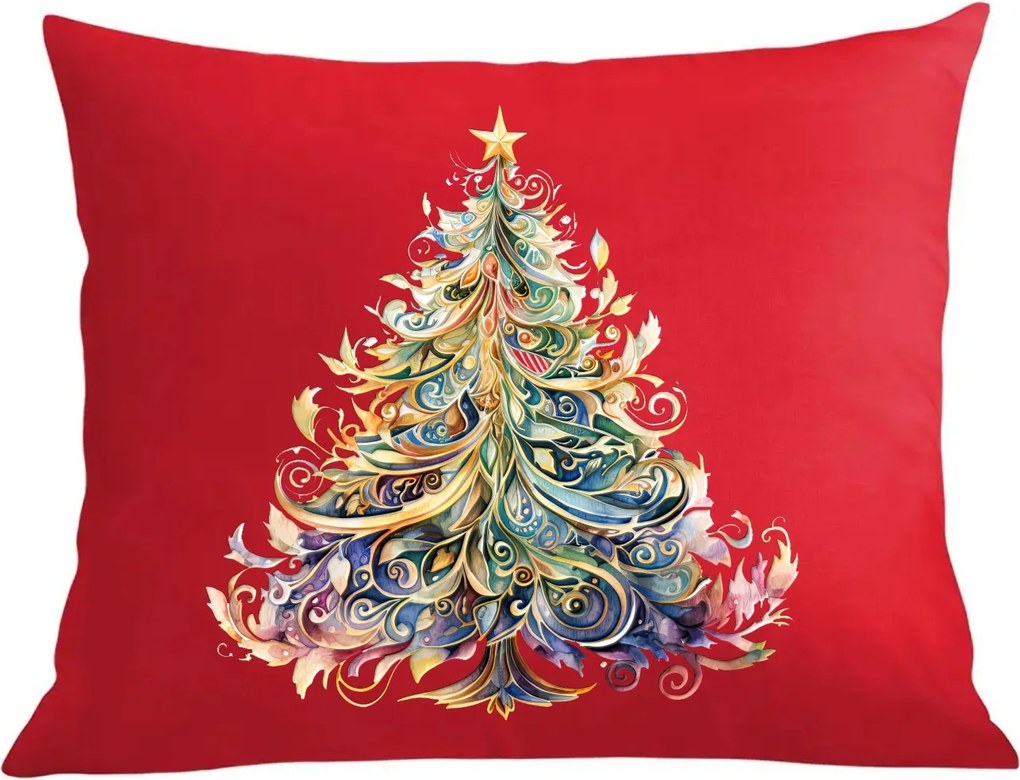 Karácsonyi párna párnahuzat Színes karácsonyfa Ajándék különböző színekben