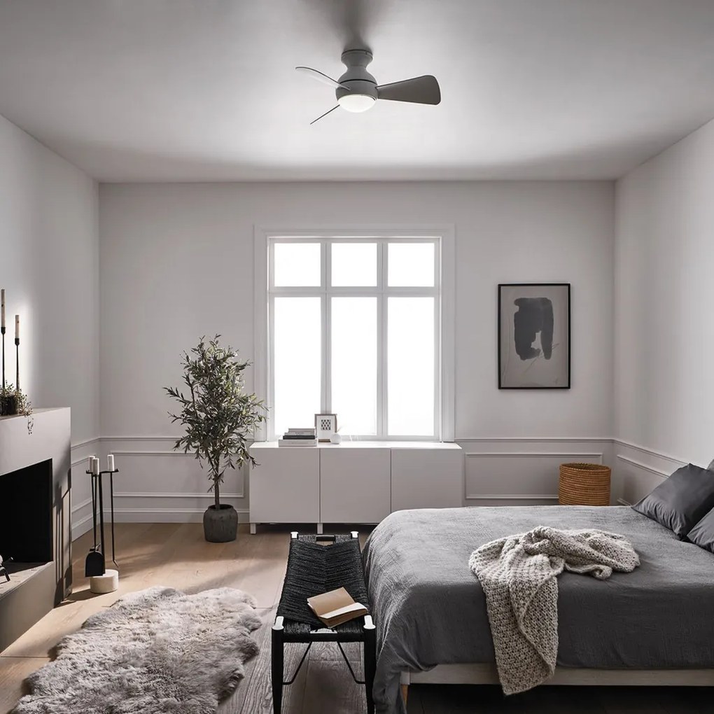 KICHLER KLF-SOLA-34-BN SOLA Ventilátoros lámpa Nikkel, Ezüst LED IP23