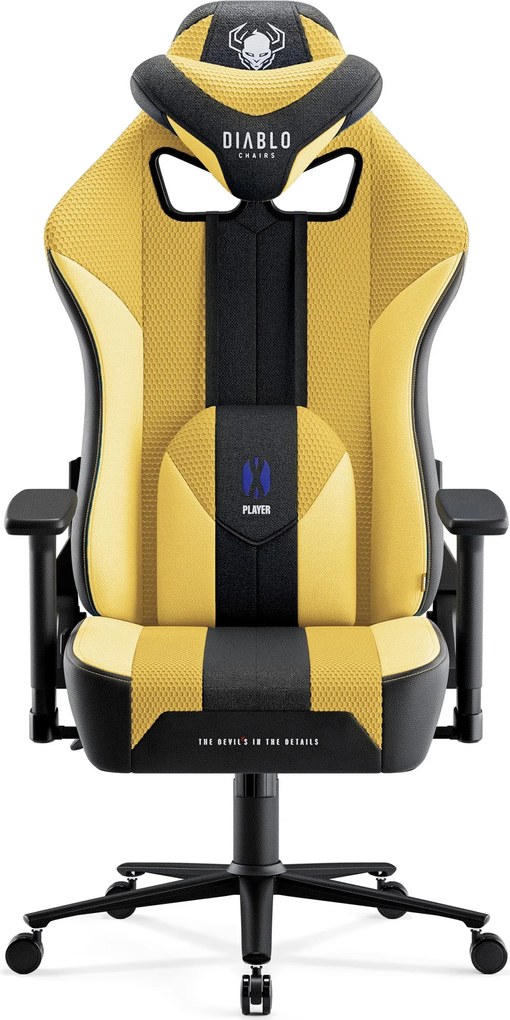 Diablo X-Player 2.0 szövet gamer szék Nagy méret: Dark Sunflower