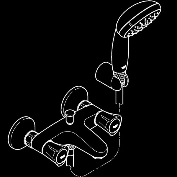 GROHE 2546010A - COSTA L kádcsaptelep DN 15 fényes króm