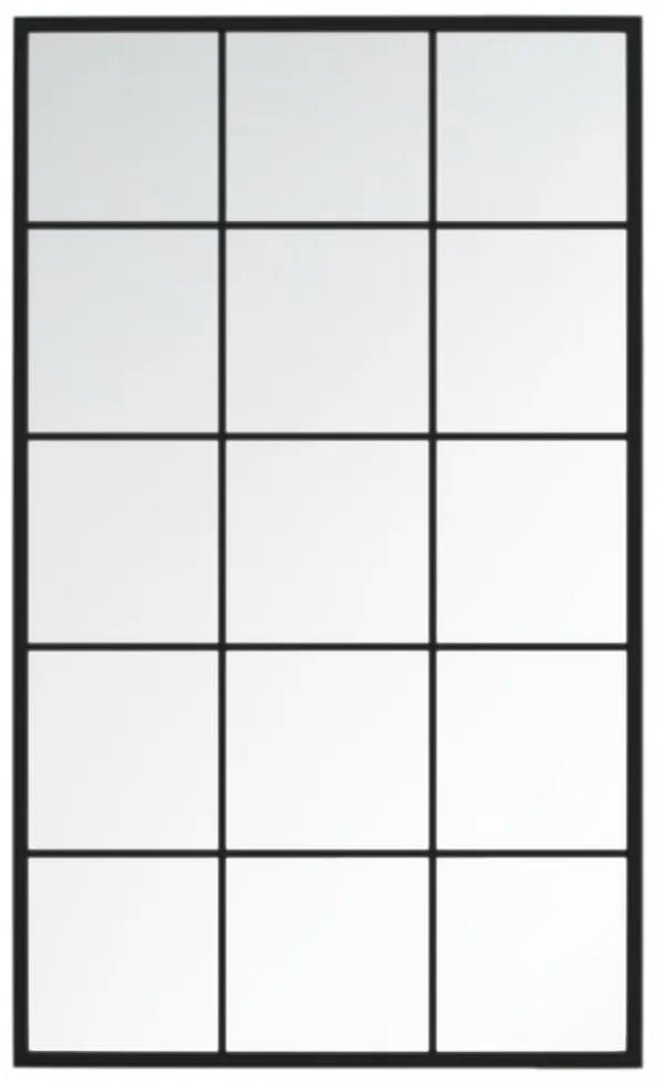 fekete fém fali tükör 100 x 60 cm