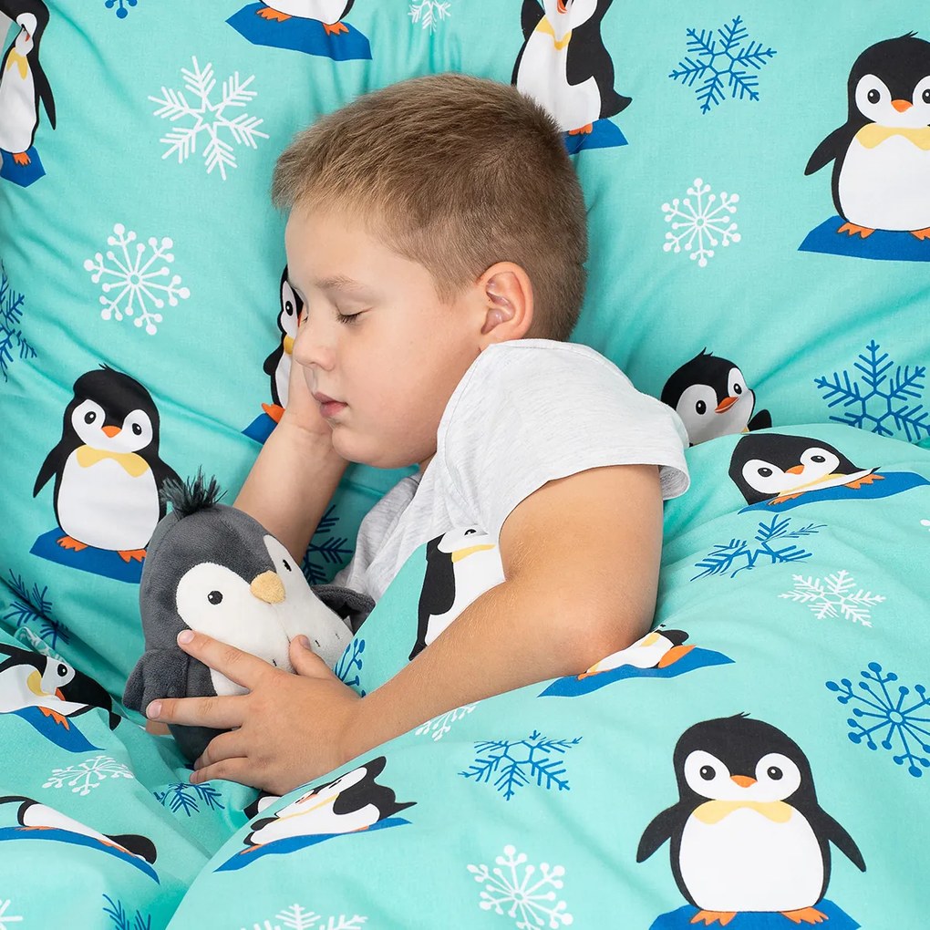 4Home Arctic Friends gyerek pamut ágyneműhuzat, 140 x 200 cm, 70 x 90 cm