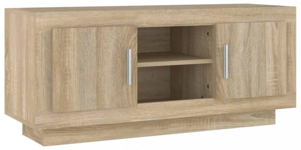 sonoma tölgyszínű szerelt fa TV-szekrény 102x35x45 cm