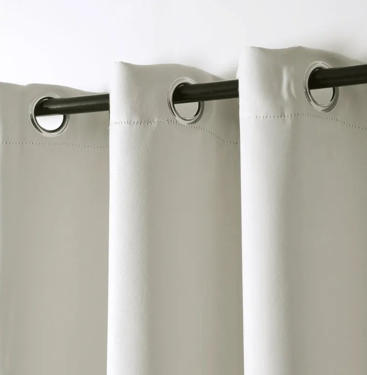 Fehér-krémszínű OXFORD függöny 140x270 cm Felfüggesztés: Hullámos sínszalag