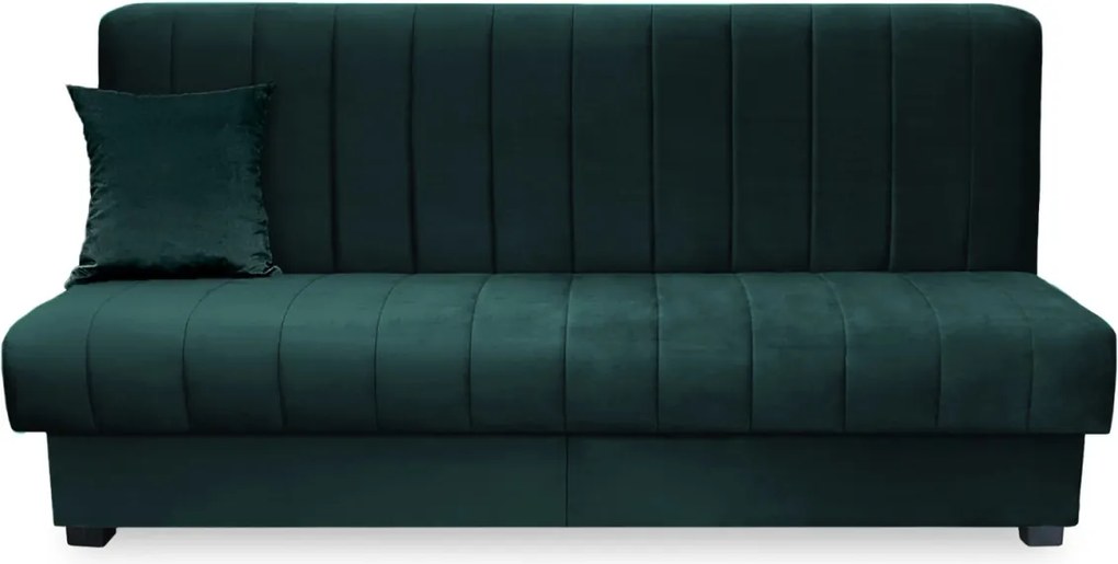 Ágyazható kanapé zöld színben, velúr kárpittal SIGMA