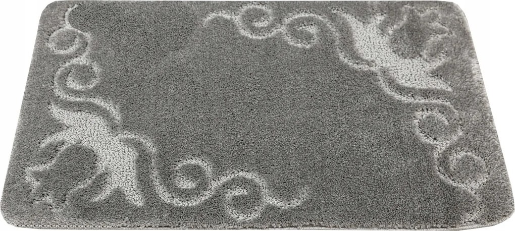Fürdőszobaszőnyeg Csúszásgátló Szürke Zuhanyzás Előtt Marika 60x100 cm