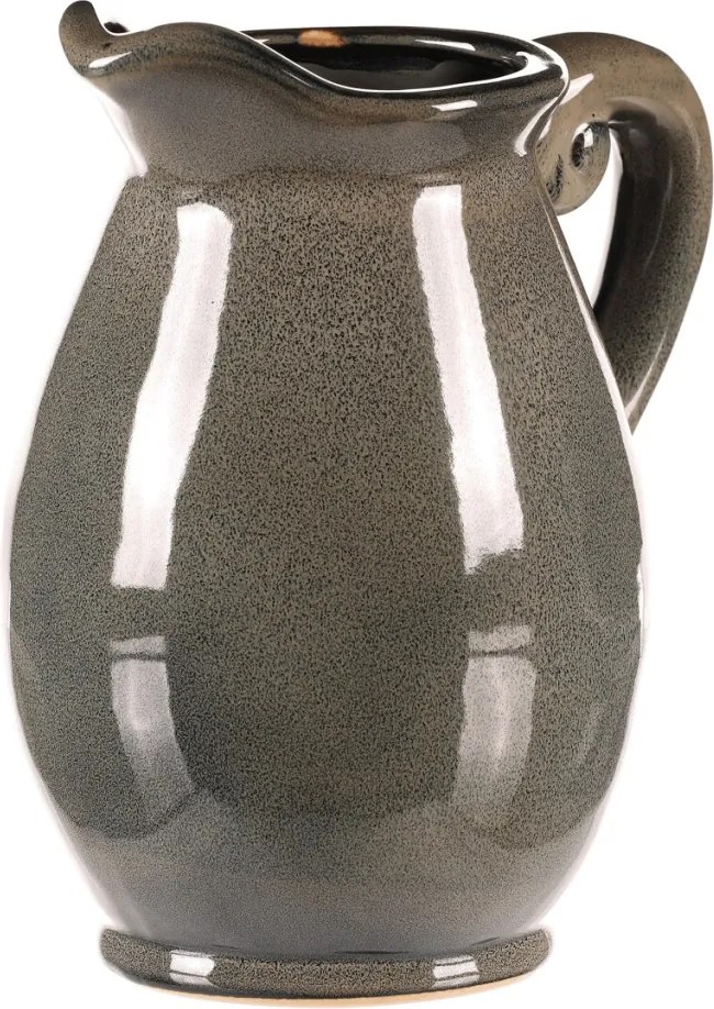 Kerámia váza kancsó formájú, közepes, szürke