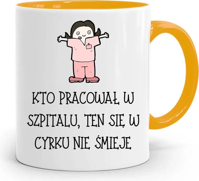 Sárga Bögre Ápolónő Ajándéka Ki Dolgozott fényképes nyomattal