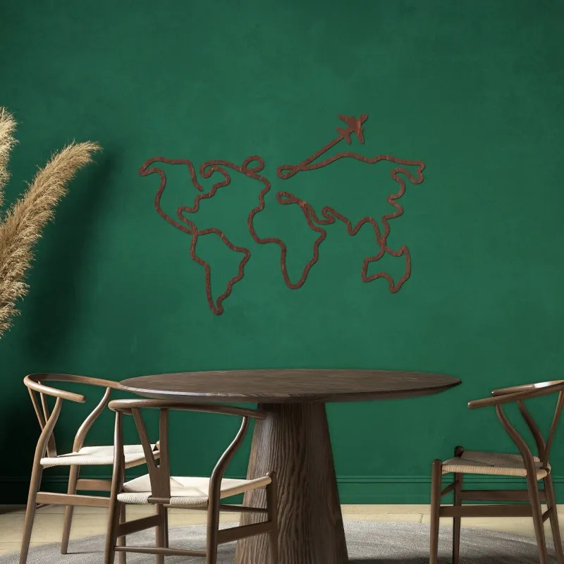 Designer fa világtérkép falra | WorldLines