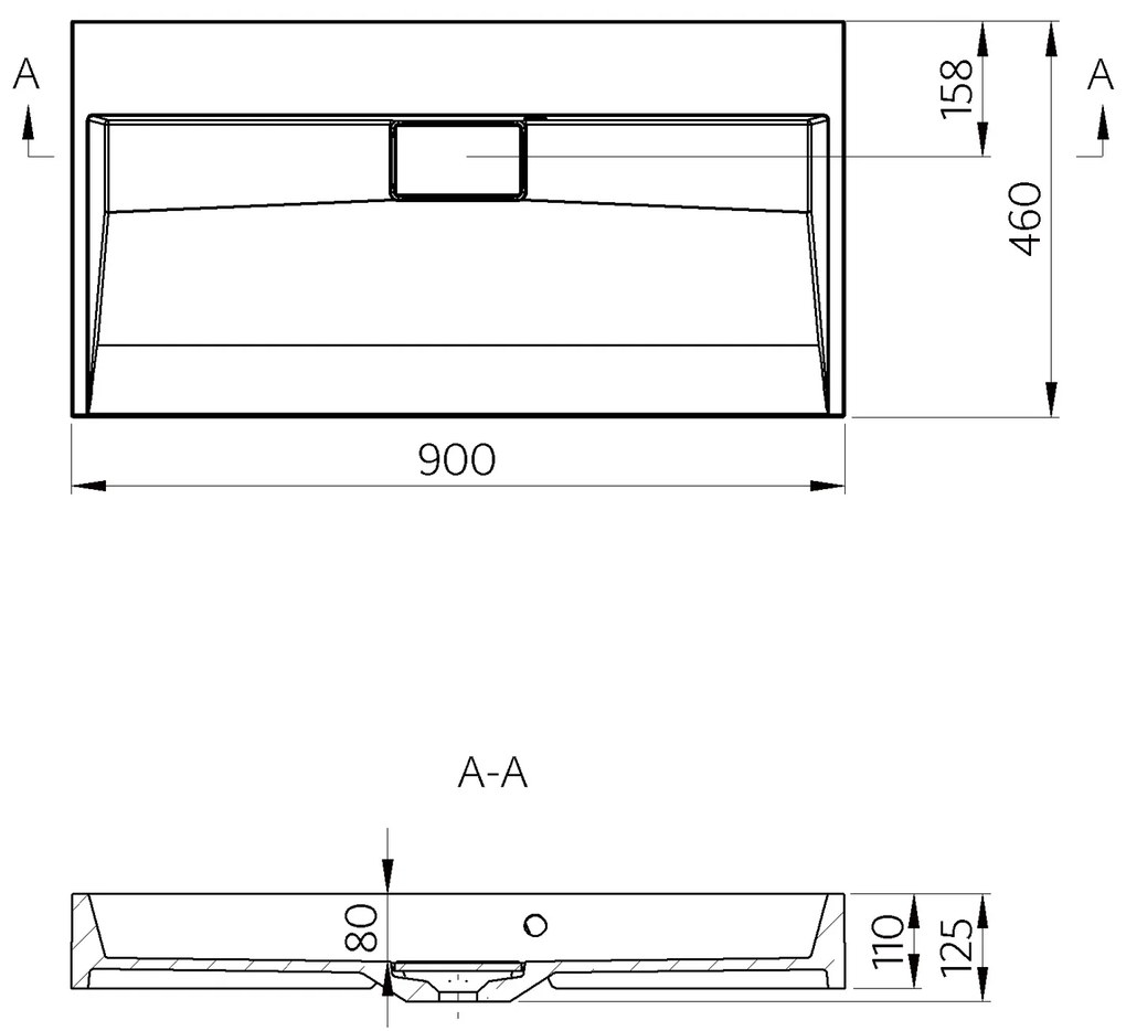 Novaservis Metalia 55 Kádcsaptelep 150 mm, króm, 55032.0