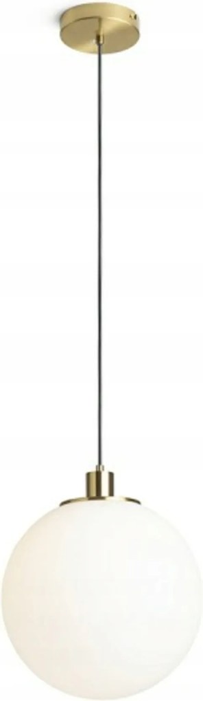 Függeszték Rendl Boulder 30 opálüveg/szálcsiszolt sárgaréz 30cm E27