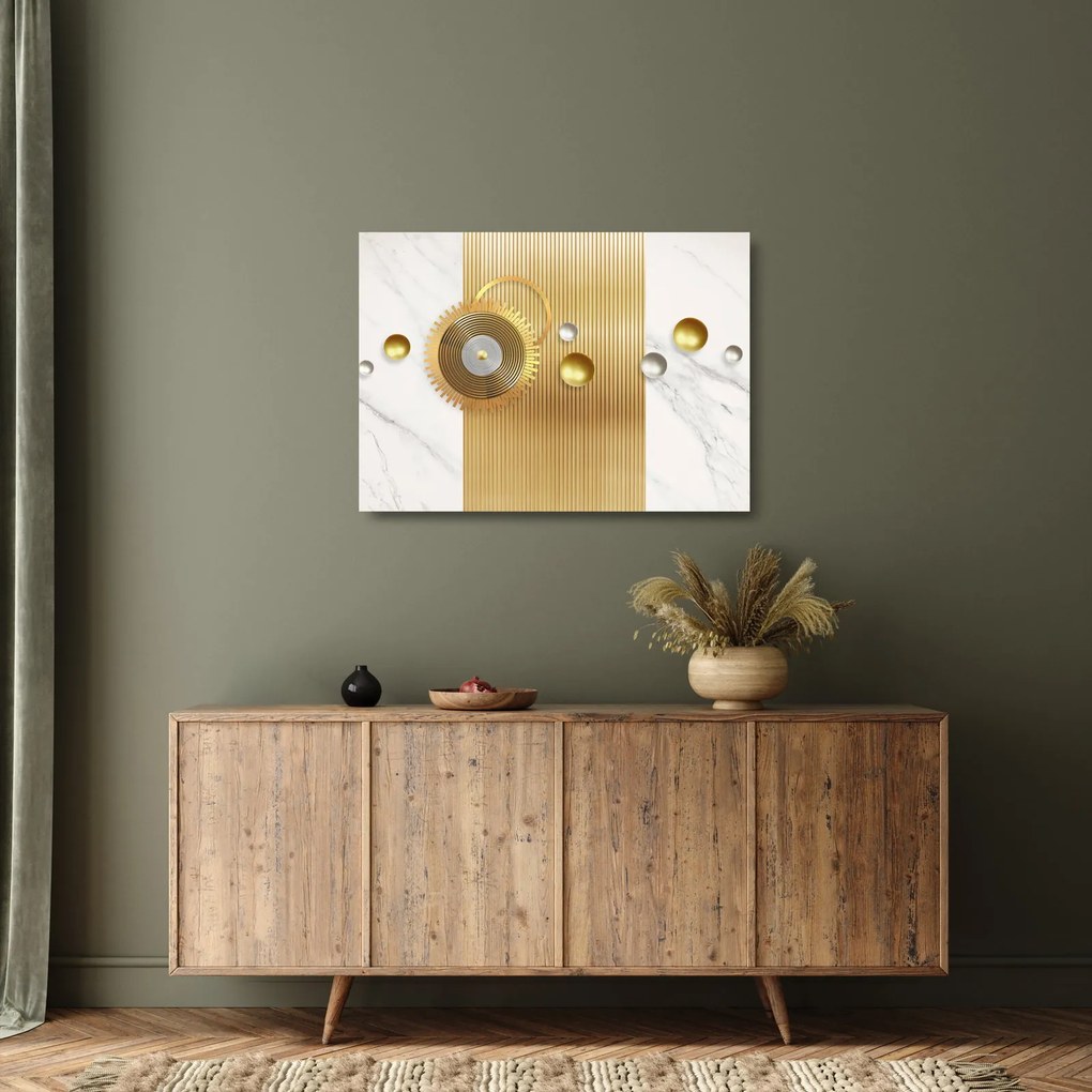 Kép - Gyöngyök márványon (üvegen) (70x50 cm)