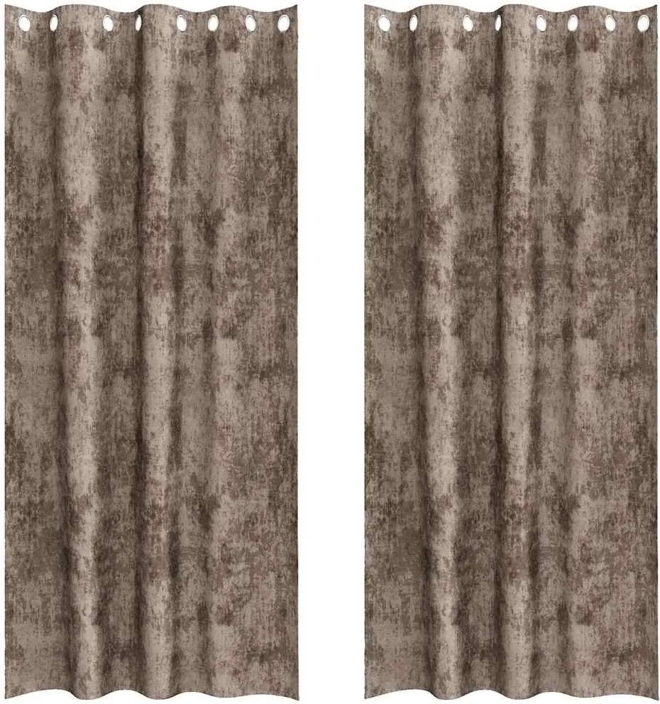 vidaXL Bársonyfüggönyök 2 pcs Cappuccino 245 x 140 cm Bársony