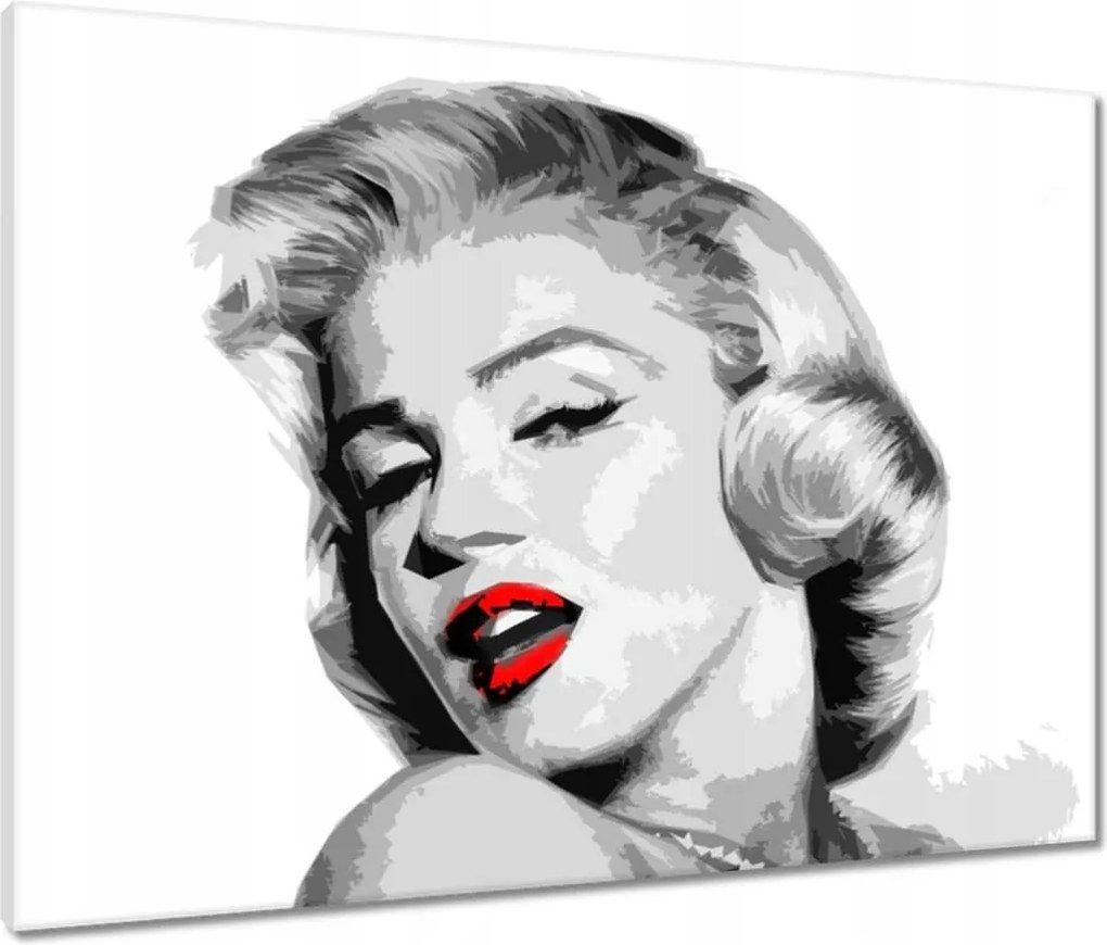 Vászonkép 80x60 Marilyn piros ajkak