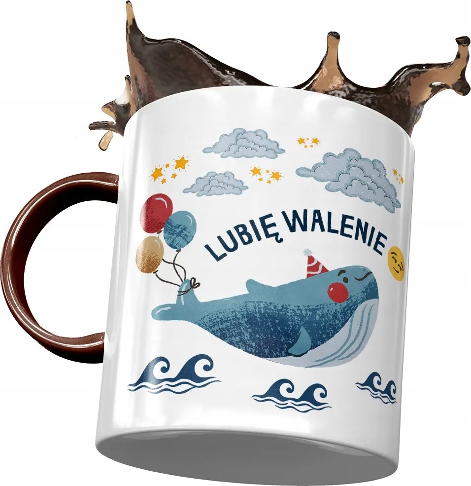 Bordó Bögre Vicces Szeretem a Cetekerezést Nyomtatott Fotóval