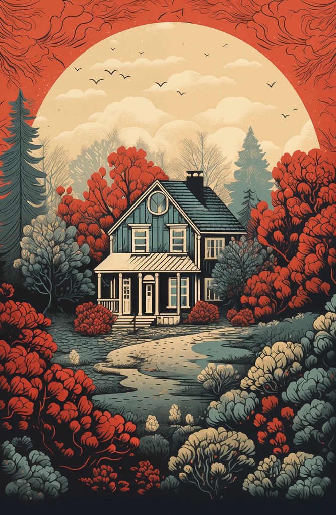 Poszter 53x81cm Idill Rusztikus