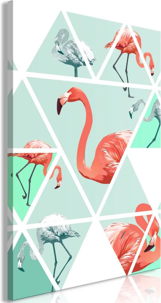 Kép - Geometric Flamingos (1 Part) Vertical