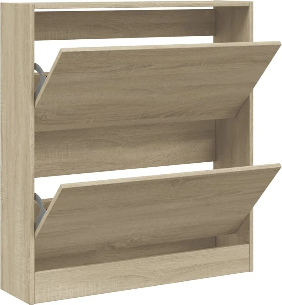 vidaXL sonoma tölgy színű szerelt fa cipőszekrény 80 x 21 x 87,5 cm