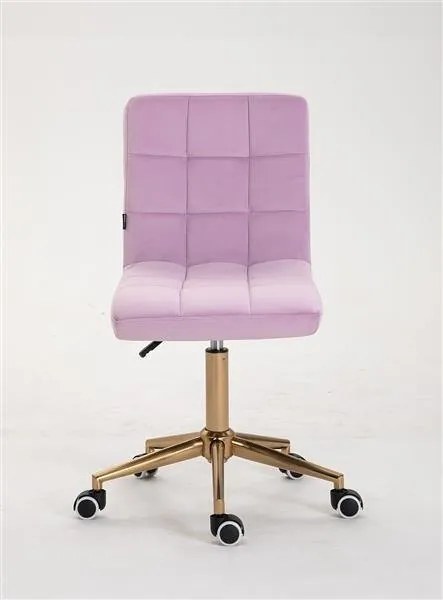 HR7009K Halványlila modern velúr szék arany lábbal