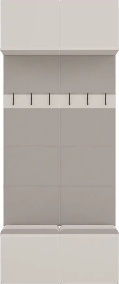 HAGA II 2W előszobafal, 100x238x35 cm, kasmír