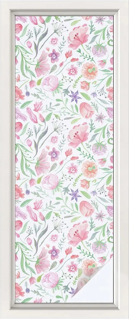 Konyhai Fürdőkád Ablakfólia Adatvédelem Virágmintás 50x146