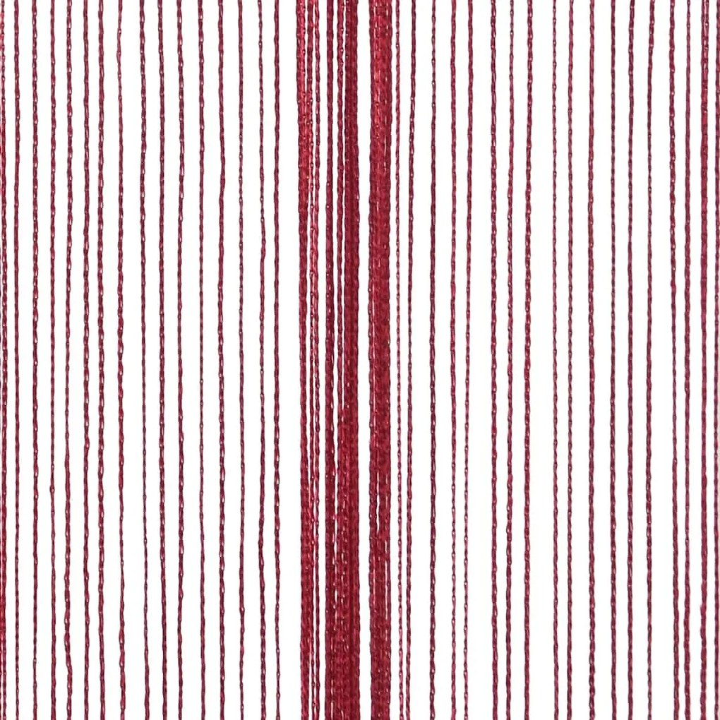 2 db burgundi vörös zsinórfüggöny 140 x 250 cm