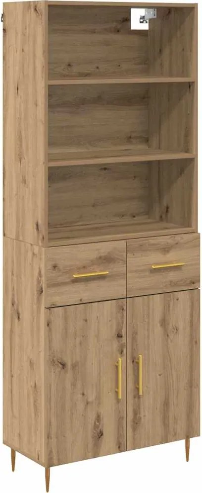 vidaXL Magasfiú fiókkal Artisan tölgy 69,5 x 34 x 180 cm Faanyag