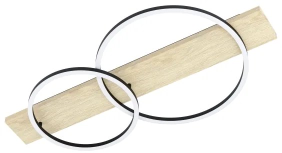 Eglo 901716 - LED Mennyezeti lámpa BOYAL 2xLED/12W/230V 3000K bézs/fekete