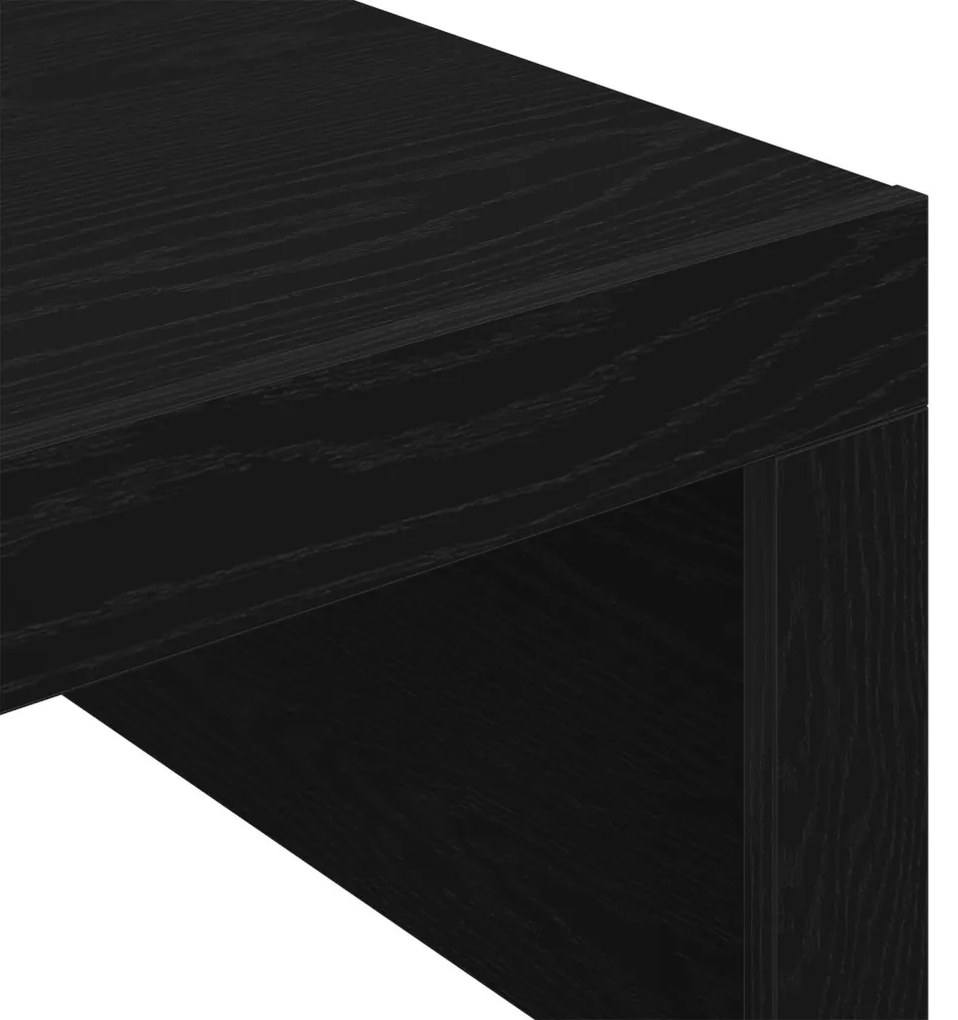 Fekete Tölgy Kávézóasztal - 100 x 100 x 35 cm, Minőségi Mérnöki Fából készült