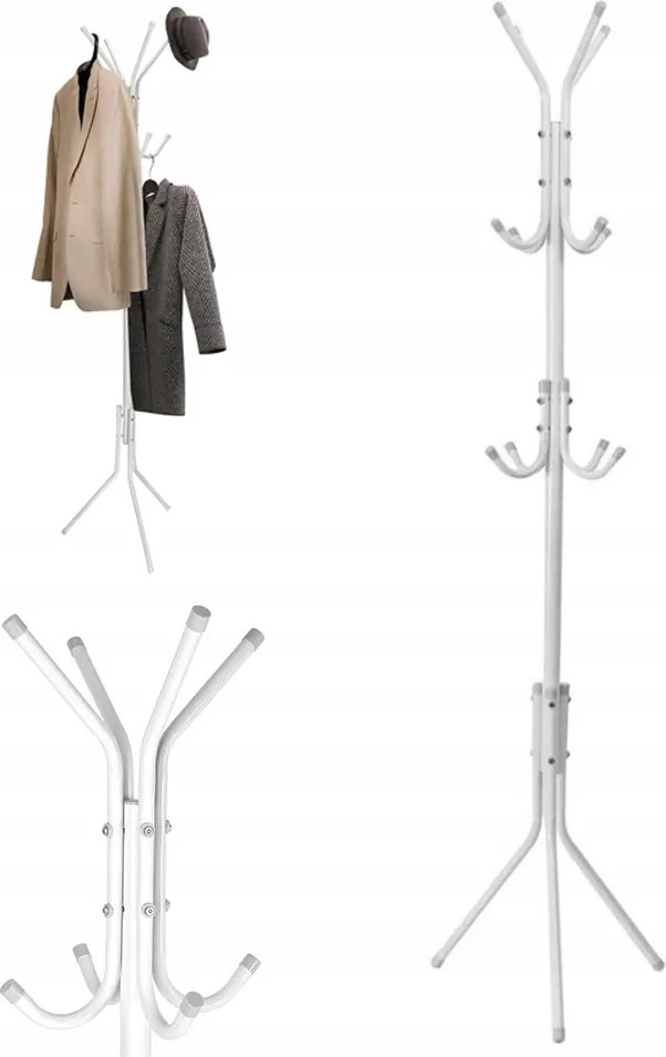 Ruhaakasztó Álló Stabil Akasztós Stílus Fehér