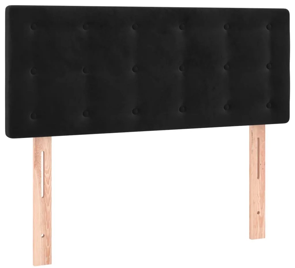 fekete bársony LED-es fejtámla 90x5x78/88 cm