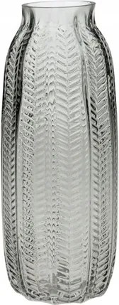 Üveg Váza Szürke Díszített Dekoratív 29,5cm