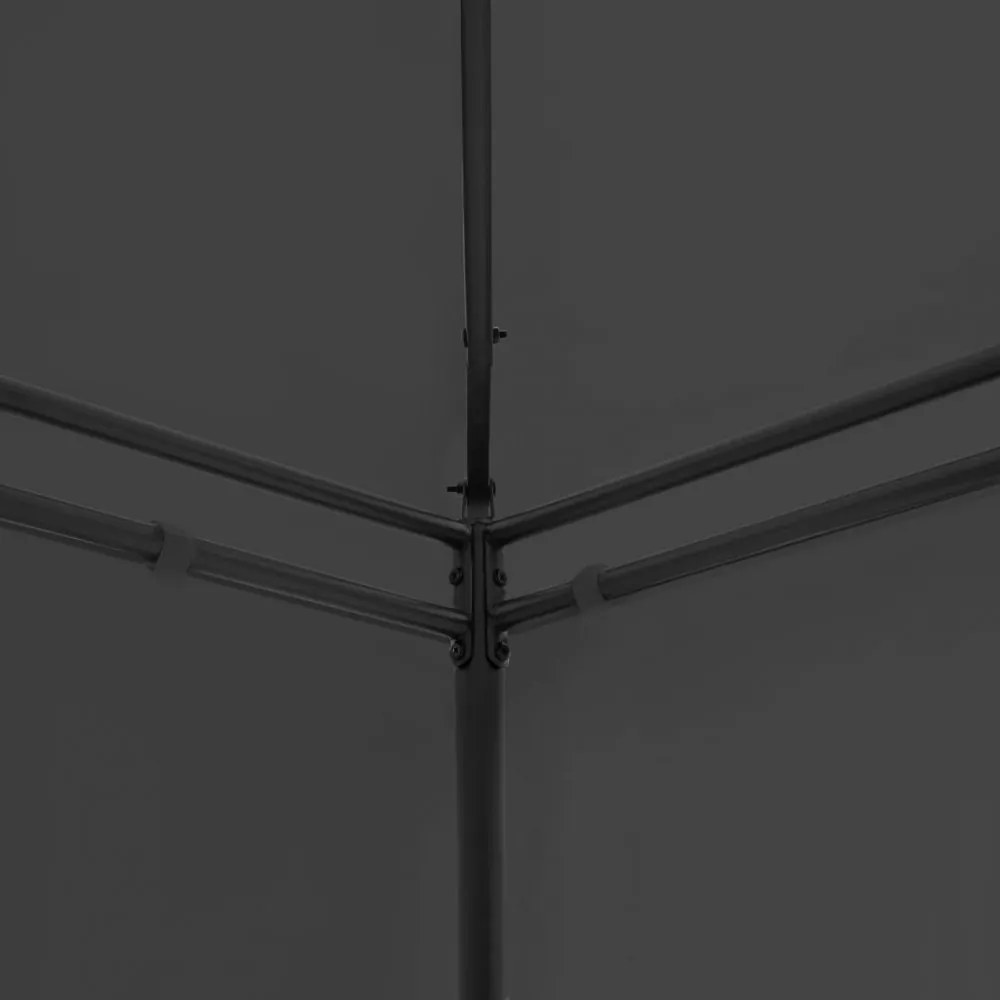 antracitszürke pavilon függönyökkel 600 x 298 x 270 cm
