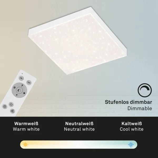 Briloner 7381-016 - LED Dimmelhető mennyezeti lámpa STARRY SKY LED/15W/230V + távirányító