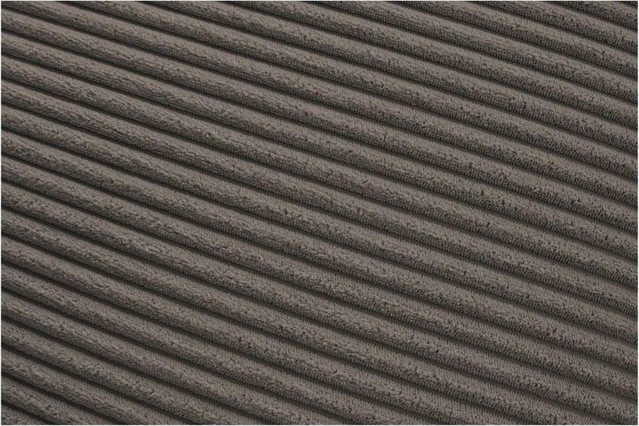 Szürkésbarna kordbársony kinyitható sarokkanapé (variálható) Monaco – Bobochic Paris